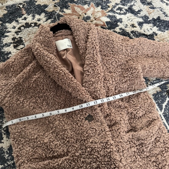 Aritzia Wilfred Free Grete Plush Jacket Cardigan Teddy Coat Brown - Picture 5 of 6
